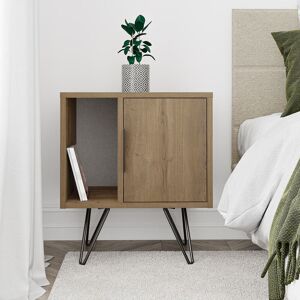 Decortie - Glynn Modern Bedside Table Oak Effect 50.2cm Width Bedroom Furniture - Oak Effect Decortie - Glynn Modern Bedside Table Oak Effect 50.2cm Width Bedroom Furniture - Oak Effect