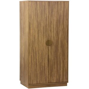 SWEEEK Grooved mango wood effect wardrobe closet with 2 doors - 90 x 59 x 179,5 cm - Celian SWEEEK Grooved mango wood effect wardrobe closet with 2 doors - 90 x 59 x 179,5 cm - Celian