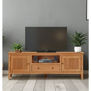 Hallowood Furniture - Aston Long tv Unit with 2 Storage Drawers, Cupboard and Shelf, tv Cabinet with Cable Management Hole, Large Wooden tv Stand, tv Hallowood Furniture - Aston Long tv Unit with 2 Storage Drawers, Cupboard and Shelf, tv Cabinet with Cable Management Hole, Large Wooden tv Stand, tv