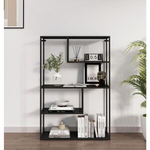 Hallowood Furniture - Bewdley Large Display Unit with 3 Shelves, Black Metal Shelf, Tall Display Cabinet, Metal Bookshelf, Sleek Display Shelf for Hallowood Furniture - Bewdley Large Display Unit with 3 Shelves, Black Metal Shelf, Tall Display Cabinet, Metal Bookshelf, Sleek Display Shelf for