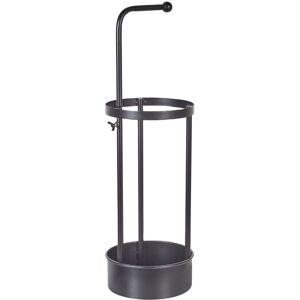 BELIANI Umbrella Stand MONNAIE Metal Black BELIANI Umbrella Stand MONNAIE Metal Black