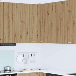 Hanging Cabinet Artisan Oak and White 57 x 57 x 100 cm vidaXL Hanging Cabinet Artisan Oak and White 57 x 57 x 100 cm vidaXL