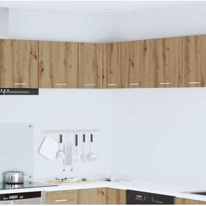 Hanging Cabinet Artisan Oak and White 57 x 57 x 40 cm vidaXL Hanging Cabinet Artisan Oak and White 57 x 57 x 40 cm vidaXL