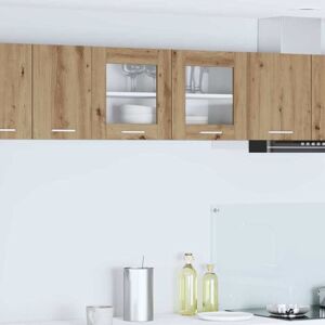 Hanging Cabinet with Door Artisan Oak and White 80 x 31 x 40 cm vidaXL Hanging Cabinet with Door Artisan Oak and White 80 x 31 x 40 cm vidaXL