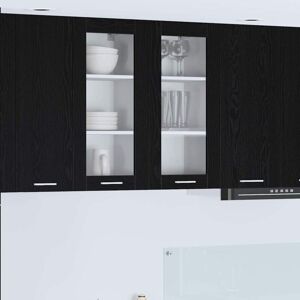 Hanging Cabinet Riga Black Oak 40 x 31 x 80 cm Engineered Wood vidaXL Hanging Cabinet Riga Black Oak 40 x 31 x 80 cm Engineered Wood vidaXL