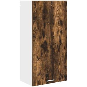 Hanging Cabinet Riga Smoked Oak and White 50 x 31 x 100 cm vidaXL Hanging Cabinet Riga Smoked Oak and White 50 x 31 x 100 cm vidaXL