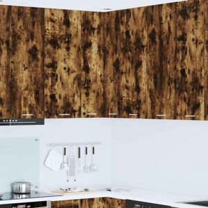 Hanging Cabinet with Door Smoked Oak and White 57 x 57 x 100 cm vidaXL Hanging Cabinet with Door Smoked Oak and White 57 x 57 x 100 cm vidaXL