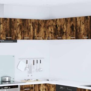 Hanging Cabinet Smoked Oak and White 57 x 57 x 40 cm vidaXL Hanging Cabinet Smoked Oak and White 57 x 57 x 40 cm vidaXL