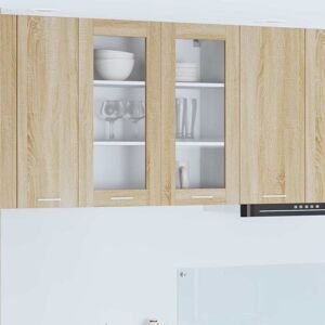 Hanging Cabinet Sonoma Oak 80 x 31 x 80 cm Engineered Wood vidaXL Hanging Cabinet Sonoma Oak 80 x 31 x 80 cm Engineered Wood vidaXL