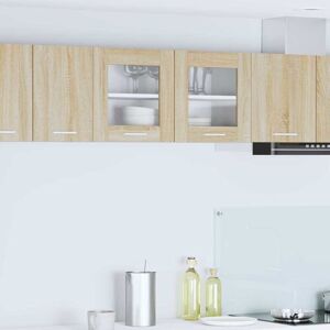 Hanging Cabinet with Door Sonoma Oak and White 80 x 31 x 40 cm vidaXL Hanging Cabinet with Door Sonoma Oak and White 80 x 31 x 40 cm vidaXL