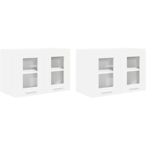 Hanging Cabinet with Shelf Riga 2 pcs White 60 x 31 x 40 cm vidaXL Hanging Cabinet with Shelf Riga 2 pcs White 60 x 31 x 40 cm vidaXL