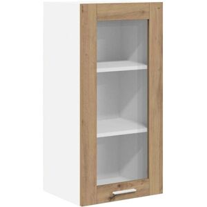 Hanging Cabinet with Shelf Riga Artisan Oak 40 x 31 x 80 cm vidaXL Hanging Cabinet with Shelf Riga Artisan Oak 40 x 31 x 80 cm vidaXL