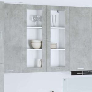 Hanging Cabinet with Shelf Riga Concrete Grey 80 x 31 x 100 cm vidaXL Hanging Cabinet with Shelf Riga Concrete Grey 80 x 31 x 100 cm vidaXL