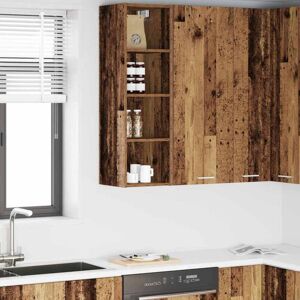 Hanging Cabinet with Shelf Riga Old Wood 30 x 29.5 x 100 cm vidaXL Hanging Cabinet with Shelf Riga Old Wood 30 x 29.5 x 100 cm vidaXL