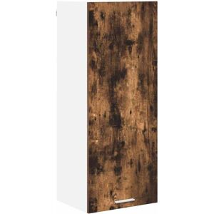 Hanging Cabinet with Shelf Riga Smoked Oak 40 x 31 x 100 cm vidaXL Hanging Cabinet with Shelf Riga Smoked Oak 40 x 31 x 100 cm vidaXL