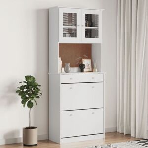 Highboard alta White 77x35x188cm Solid Wood Pine Vidaxl Highboard alta White 77x35x188cm Solid Wood Pine Vidaxl