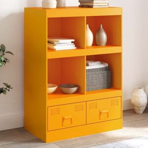Highboard Mustard Yellow 67x39x95 cm Steel Vidaxl Highboard Mustard Yellow 67x39x95 cm Steel Vidaxl