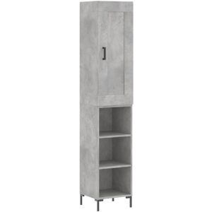 Highboard Concrete Grey 34.5x34x180 cm Engineered Wood Vidaxl Highboard Concrete Grey 34.5x34x180 cm Engineered Wood Vidaxl