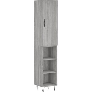 vidaXL Grey Sonoma Highboard - Sideboard Storage Cabinet vidaXL Grey Sonoma Highboard - Sideboard Storage Cabinet