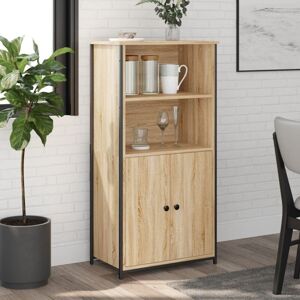 Highboard Sonoma Oak 62x36x121.5 cm Engineered Wood Vidaxl Highboard Sonoma Oak 62x36x121.5 cm Engineered Wood Vidaxl
