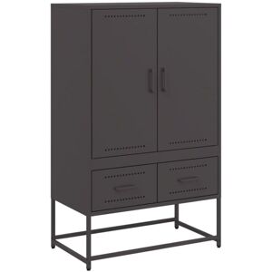 Highboard Black 68x39x111.5 cm Steel Vidaxl Highboard Black 68x39x111.5 cm Steel Vidaxl