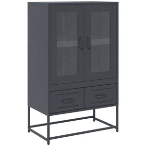 Highboard Anthracite 68x39x111.5 cm Steel Vidaxl Highboard Anthracite 68x39x111.5 cm Steel Vidaxl