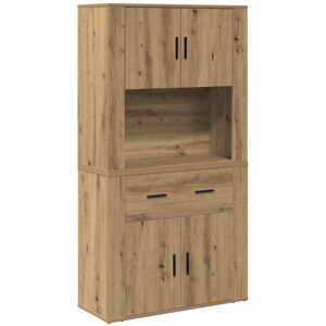 Highboard Artisan oak 80 x 33 x 150 cm Engineered wood Vidaxl Highboard Artisan oak 80 x 33 x 150 cm Engineered wood Vidaxl