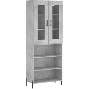 vidaXL Concrete Grey 69.5x34x180 cm Sideboard Tall Storage Cabinet vidaXL Concrete Grey 69.5x34x180 cm Sideboard Tall Storage Cabinet