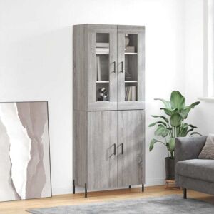 Highboard Grey Sonoma 69.5x34x180 cm Engineered Wood Vidaxl Highboard Grey Sonoma 69.5x34x180 cm Engineered Wood Vidaxl