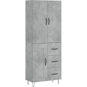 Highboard Concrete Grey 69.5x34x180 cm Engineered Wood Vidaxl Highboard Concrete Grey 69.5x34x180 cm Engineered Wood Vidaxl