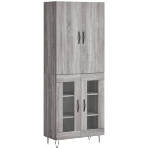 Highboard Grey Sonoma 69.5x34x180 cm Engineered Wood vidaXL Highboard Grey Sonoma 69.5x34x180 cm Engineered Wood vidaXL