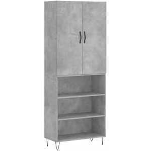 Highboard Concrete Grey 69.5x34x180 cm Engineered Wood Vidaxl Highboard Concrete Grey 69.5x34x180 cm Engineered Wood Vidaxl