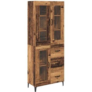 Highboard Old Wood 69.5 x 34 x 180 cm Engineered Wood vidaXL Highboard Old Wood 69.5 x 34 x 180 cm Engineered Wood vidaXL