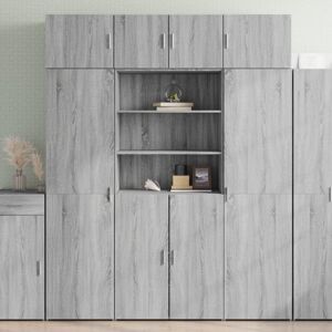 Highboard Grey Sonoma 80x42.5x185 cm Engineered Wood Vidaxl Highboard Grey Sonoma 80x42.5x185 cm Engineered Wood Vidaxl