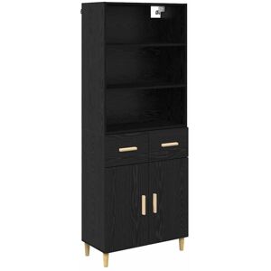 Highboard 2 pcs Black Oak 69.5 x 34 x 180 cm Engineered Wood vidaXL Highboard 2 pcs Black Oak 69.5 x 34 x 180 cm Engineered Wood vidaXL