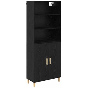 Highboard 2 pcs Black Oak 69.5 x 34 x 180 cm Engineered Wood vidaXL Highboard 2 pcs Black Oak 69.5 x 34 x 180 cm Engineered Wood vidaXL