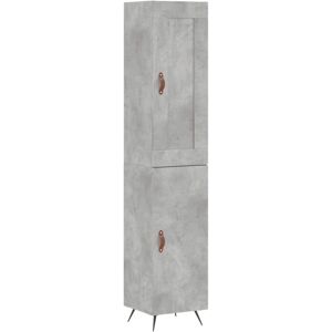 Highboard Concrete Grey 34.5x34x180 cm Engineered Wood Vidaxl Highboard Concrete Grey 34.5x34x180 cm Engineered Wood Vidaxl