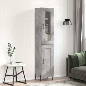 Highboard Concrete Grey 34.5x34x180 cm Engineered Wood Vidaxl Highboard Concrete Grey 34.5x34x180 cm Engineered Wood Vidaxl