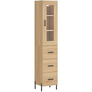 vidaXL Sonoma Oak Highboard 34.5x34x180cm Engineered Wood vidaXL Sonoma Oak Highboard 34.5x34x180cm Engineered Wood
