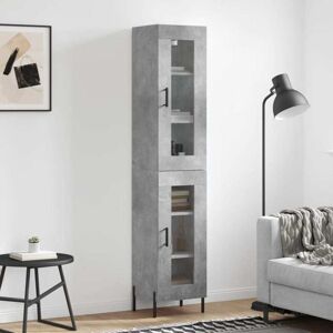 Highboard Concrete Grey 34.5x34x180 cm Engineered Wood Vidaxl Highboard Concrete Grey 34.5x34x180 cm Engineered Wood Vidaxl