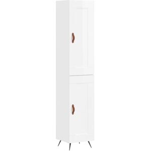 Highboard High Gloss White 34.5x34x180 cm Engineered Wood Vidaxl Highboard High Gloss White 34.5x34x180 cm Engineered Wood Vidaxl