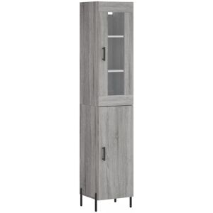 Highboard Grey Sonoma 34.5x34x180 cm Engineered Wood Vidaxl Highboard Grey Sonoma 34.5x34x180 cm Engineered Wood Vidaxl