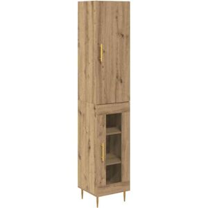 Highboard 2 pcs Artisan Oak Engineered Wood vidaXL Highboard 2 pcs Artisan Oak Engineered Wood vidaXL
