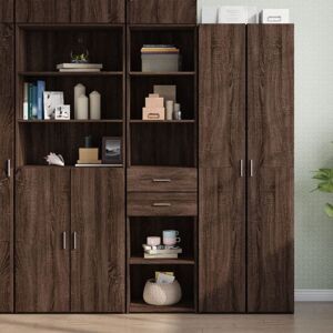 vidaXL Brown Oak Sideboard - Sideboard Cabinet with Ample Storage vidaXL Brown Oak Sideboard - Sideboard Cabinet with Ample Storage