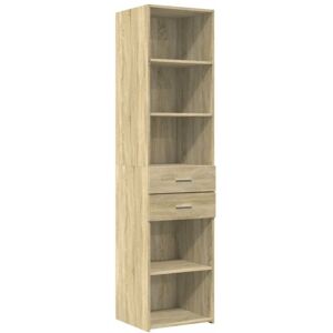 Highboard Sonoma Oak 45x42.5x185 cm Engineered Wood Vidaxl Highboard Sonoma Oak 45x42.5x185 cm Engineered Wood Vidaxl