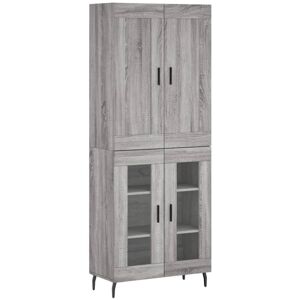 Highboard Grey Sonoma 69.5x34x180 cm Engineered Wood vidaXL Highboard Grey Sonoma 69.5x34x180 cm Engineered Wood vidaXL