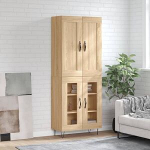 Highboard Sonoma Oak 69.5x34x180 cm Engineered Wood vidaXL Highboard Sonoma Oak 69.5x34x180 cm Engineered Wood vidaXL