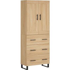 Highboard Sonoma Oak 69.5x34x180 cm Engineered Wood vidaXL Highboard Sonoma Oak 69.5x34x180 cm Engineered Wood vidaXL