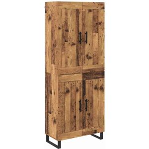 Highboard Old Wood 69.5 x 34 x 180 cm Engineered Wood vidaXL Highboard Old Wood 69.5 x 34 x 180 cm Engineered Wood vidaXL