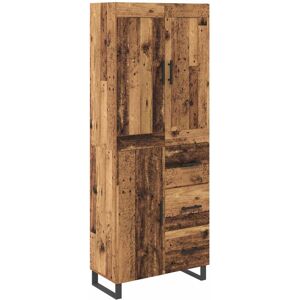 Highboard Old Wood 69.5 x 34 x 180 cm Engineered Wood vidaXL Highboard Old Wood 69.5 x 34 x 180 cm Engineered Wood vidaXL